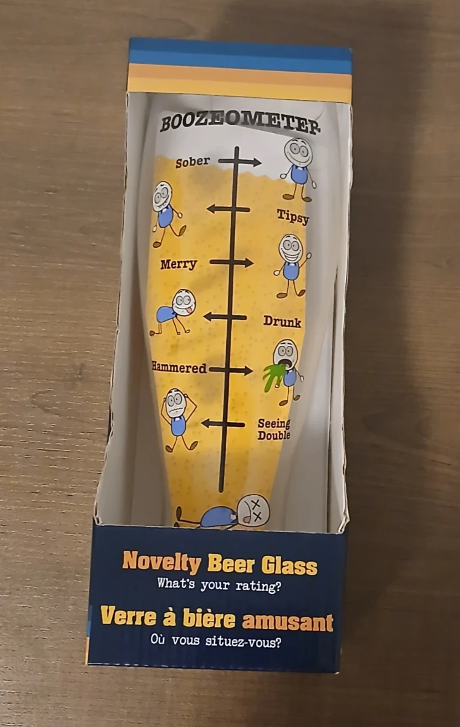Novelty Beer Glass with Boozemeter