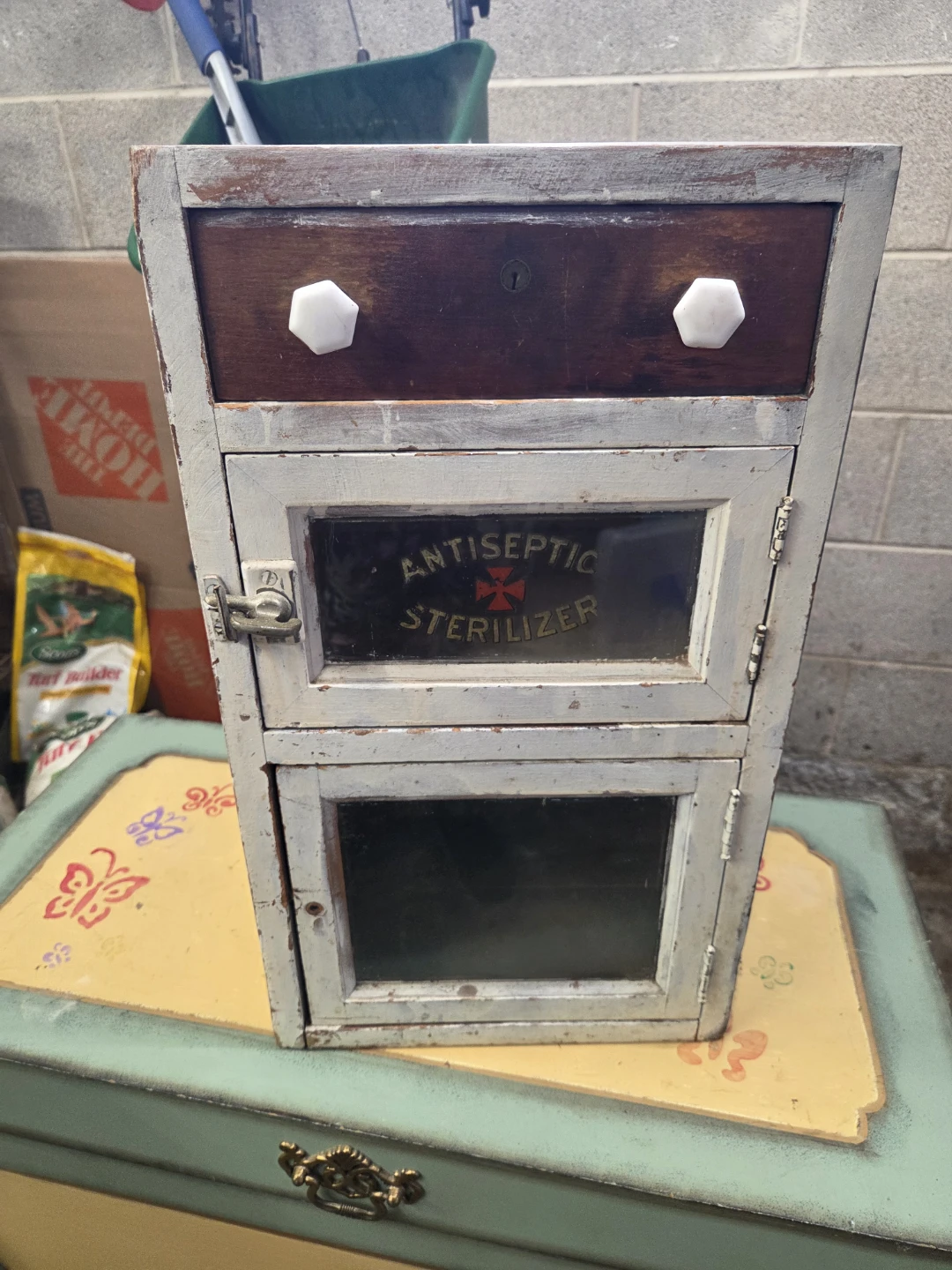 Antique Antiseptic Sterilizer Cabinet