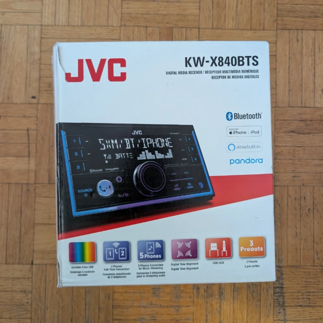 JVC KW-X840BTS Digital Media Receiver with Cables and Screw Kit
