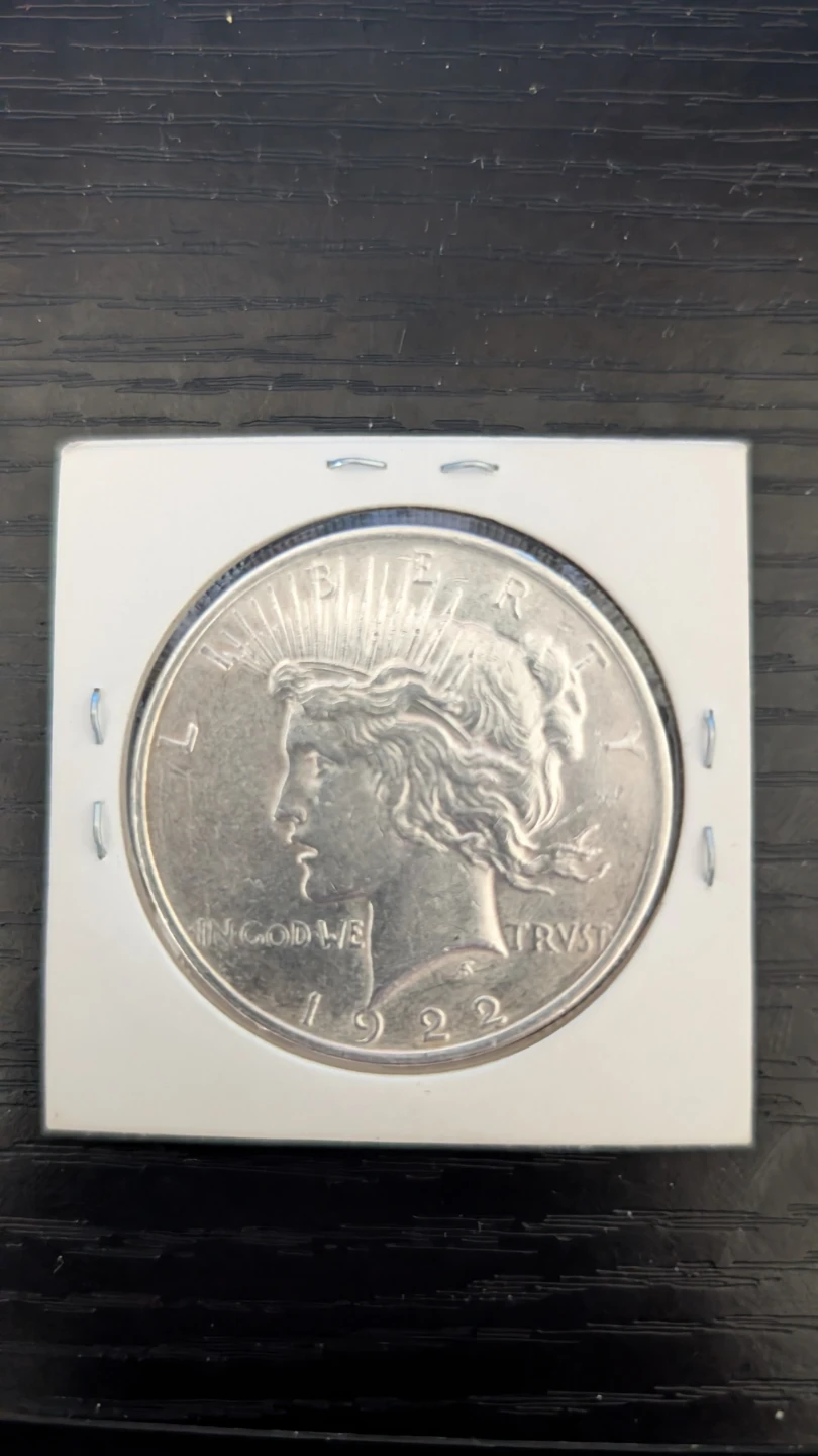 1922 Peace Silver Dollar Coin - photo 2