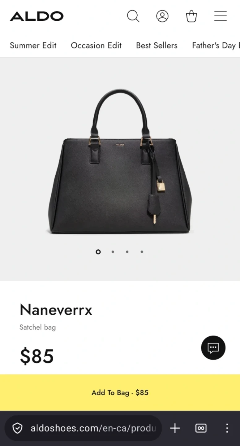 ALDO Naneverrx Black Satchel Bag – Chic Work Tote - photo 5