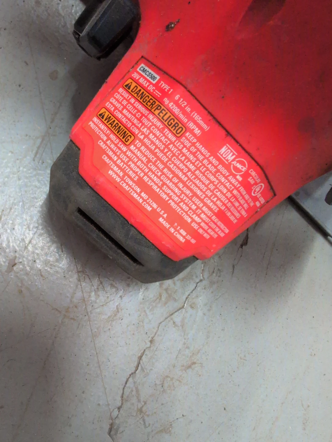 Craftsman CMCS500 Type 1 Cordless Circular Saw - photo 3