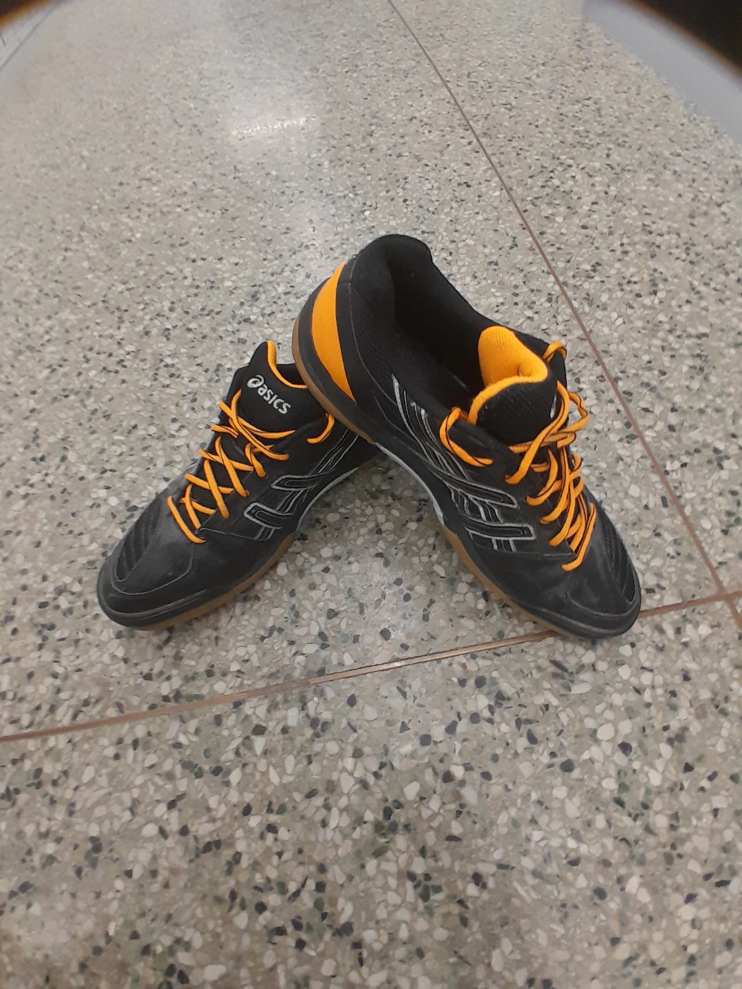 ASICS Gel-Tactic Shoes Black Orange Men's Size 13 - photo 2