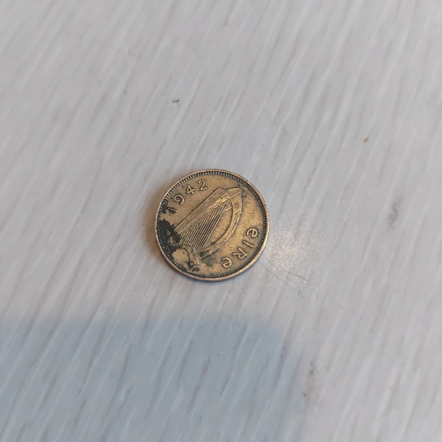 1942 Ireland 3 Pence Coin - photo 2