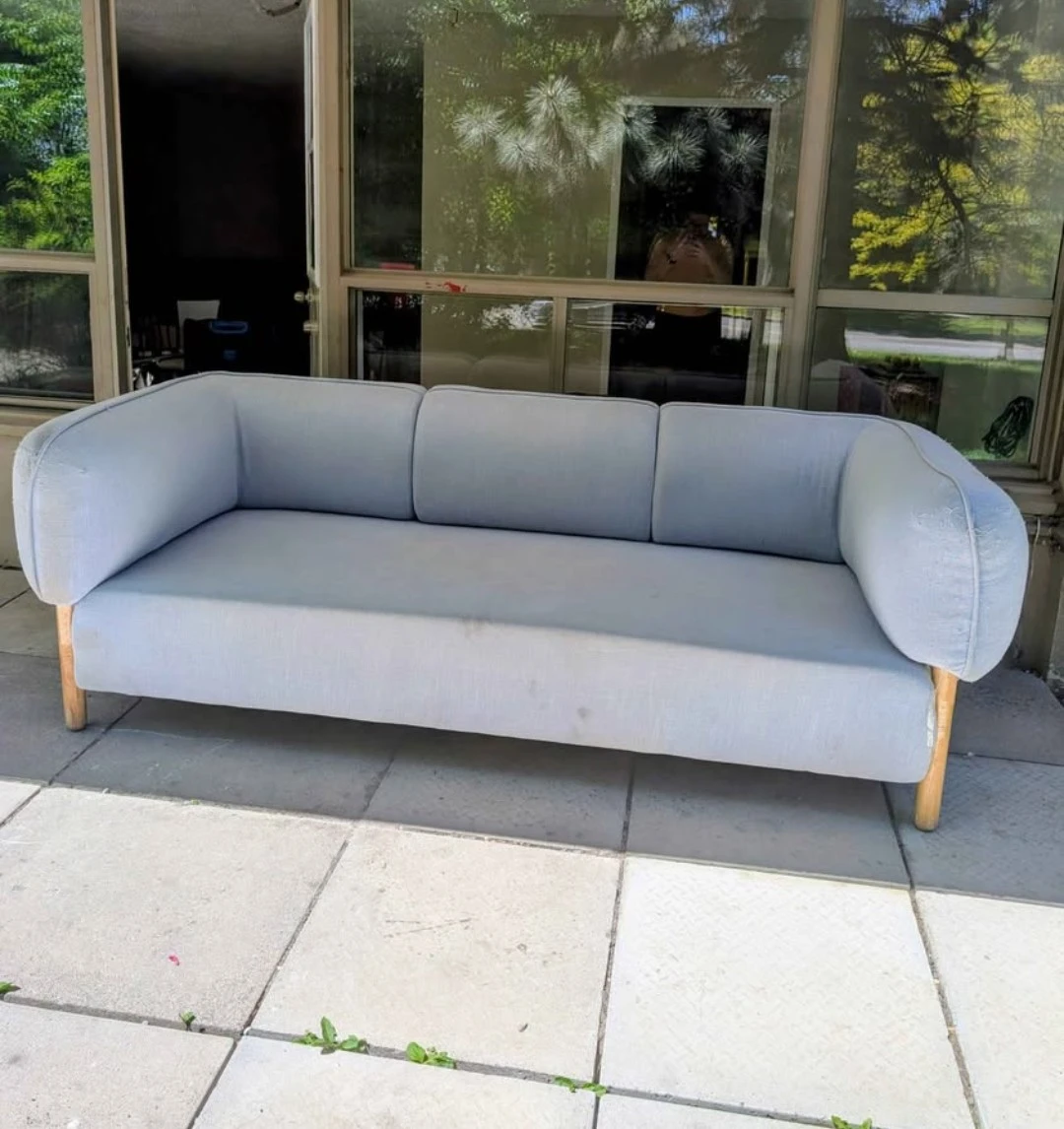 Modern Sky Blue 3-Seater Sofa