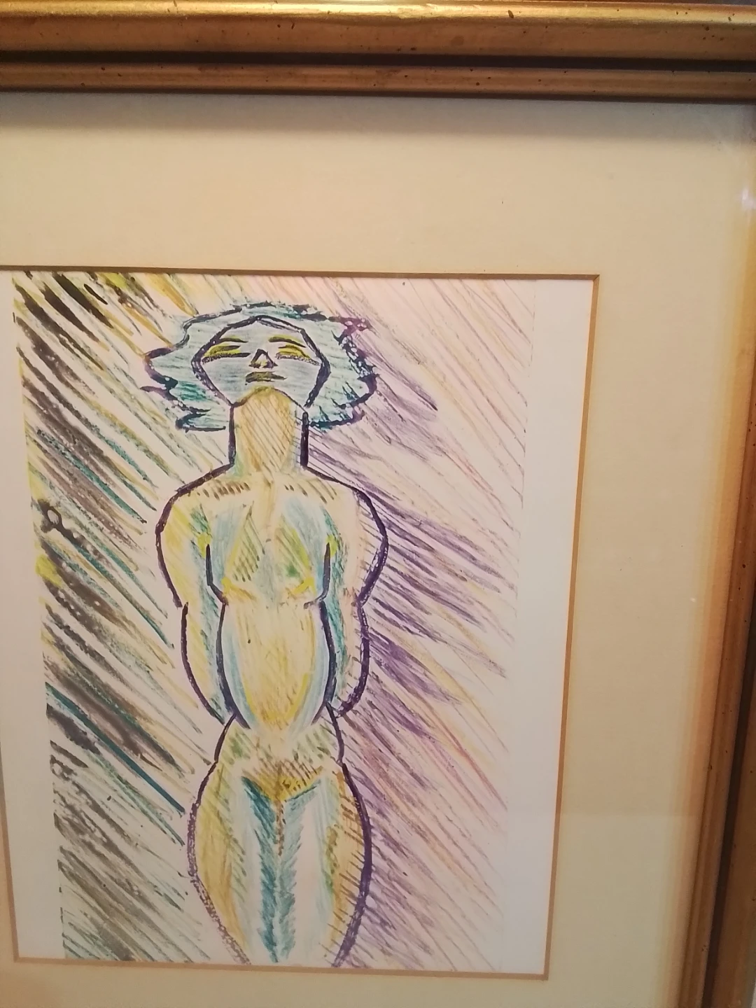 Modernist Original Expressionist Standing Female Nude Study - photo 4