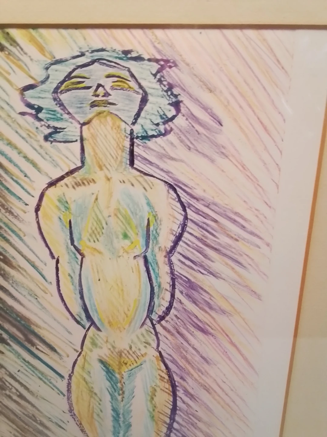 Modernist Original Expressionist Standing Female Nude Study - photo 5