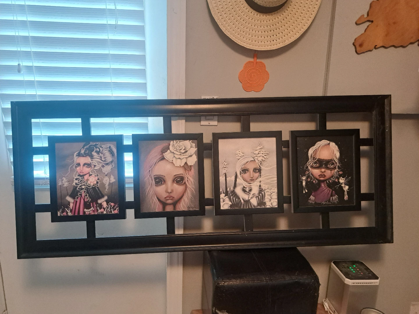 Set of 4 Angelina Worna Prints in large frame