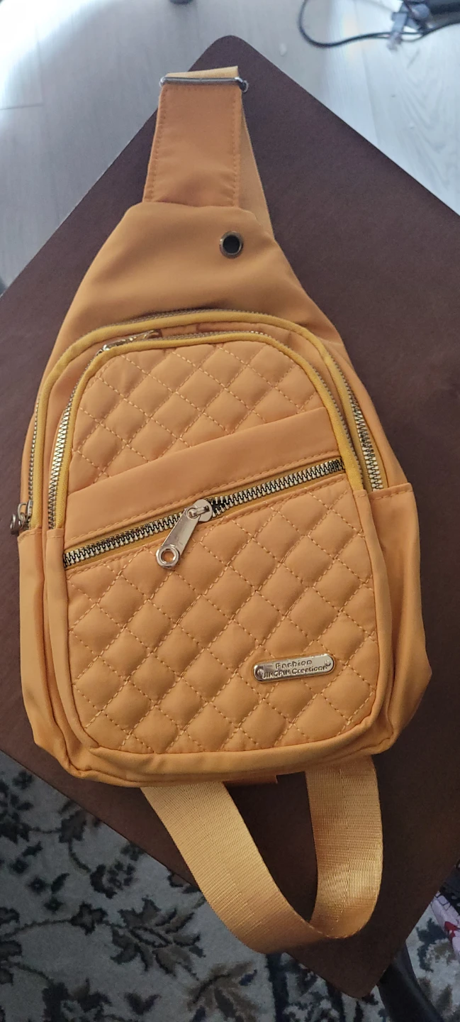 Yellow Quilted Sling Bag