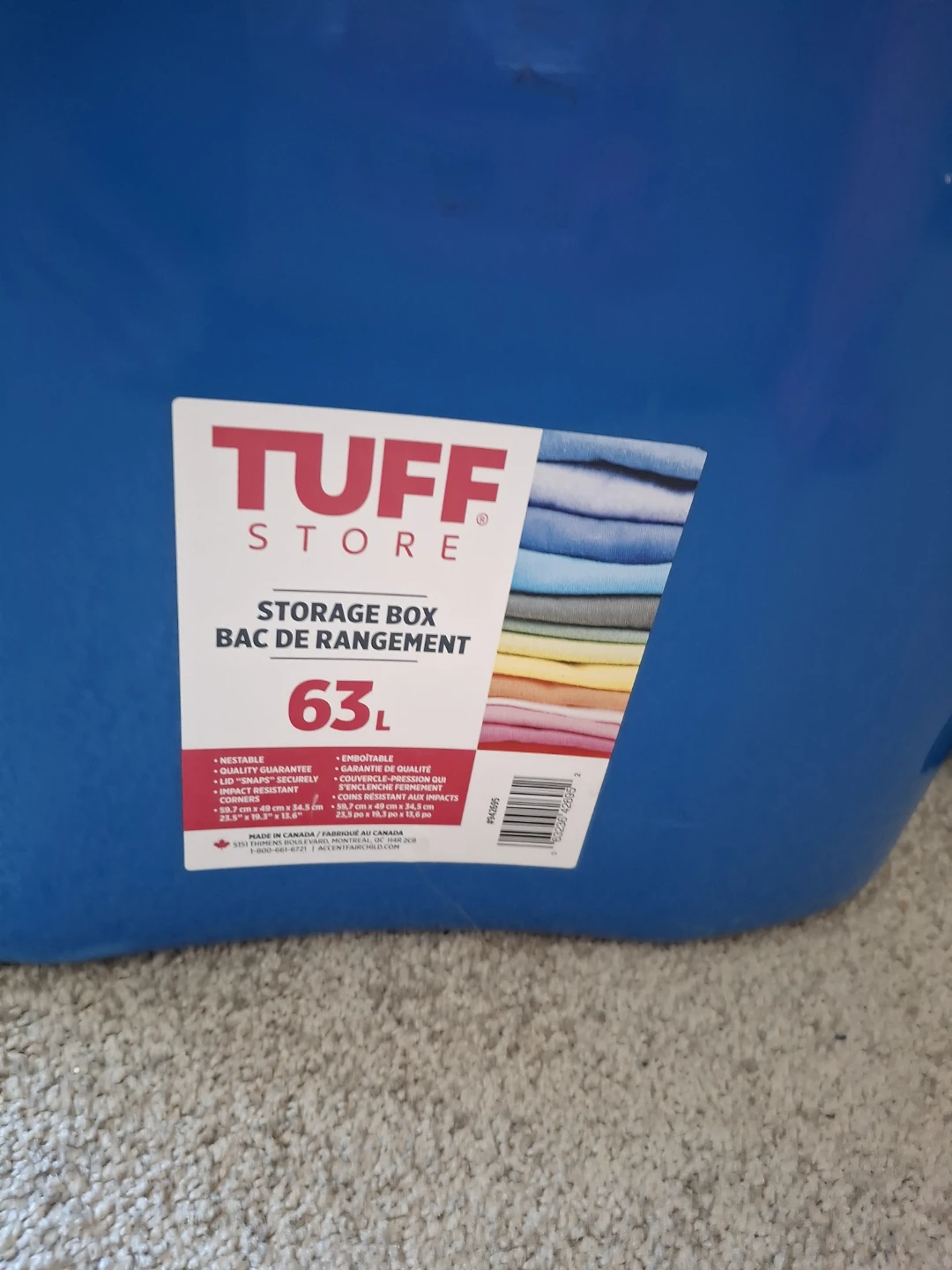 Tuff  63L Storage bins ▪︎ DEAL FOR PICK-UP TODAY ▪︎ ⚽ - photo 3
