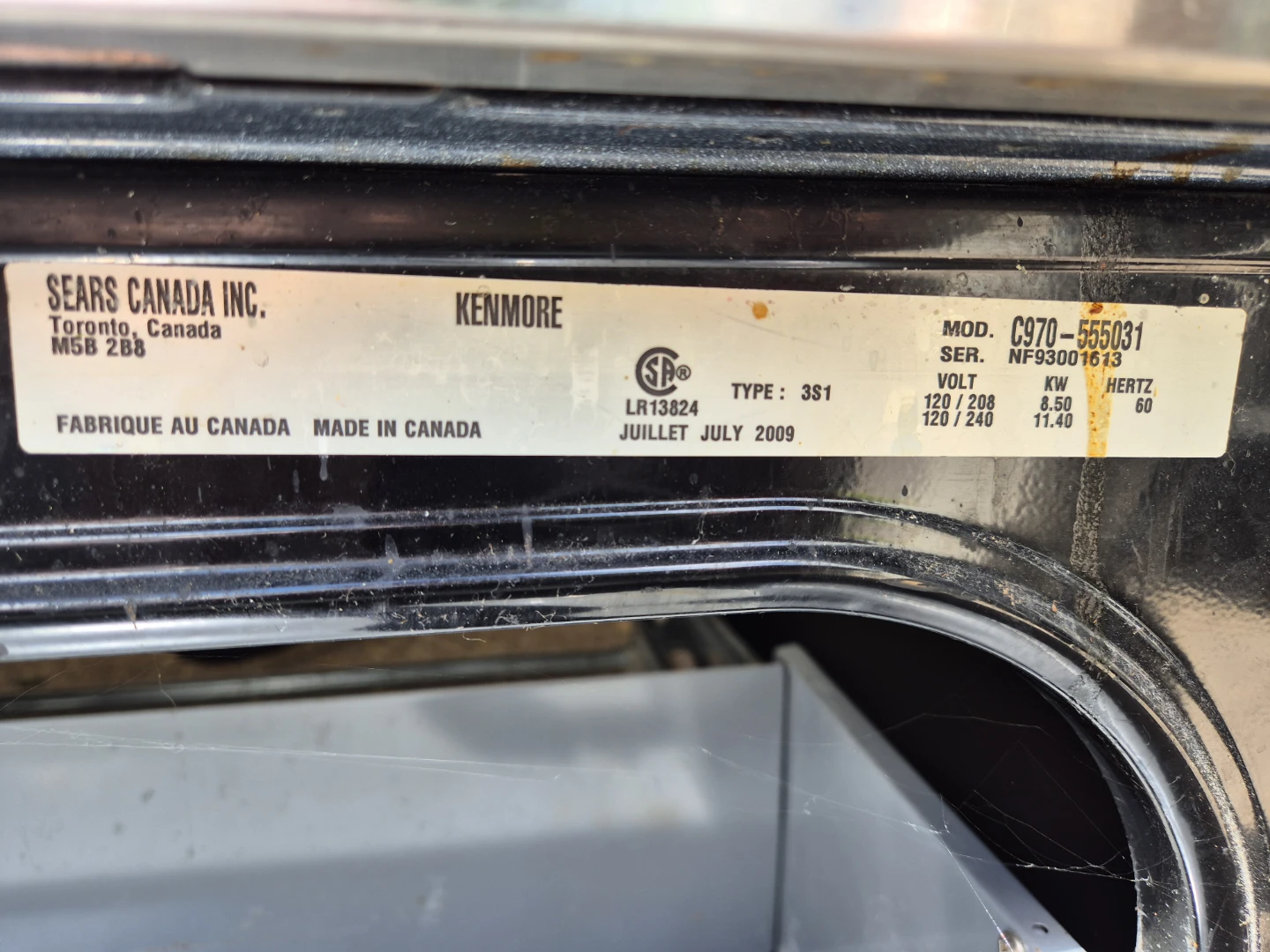 Kenmore Electric Range Stove C970-555031