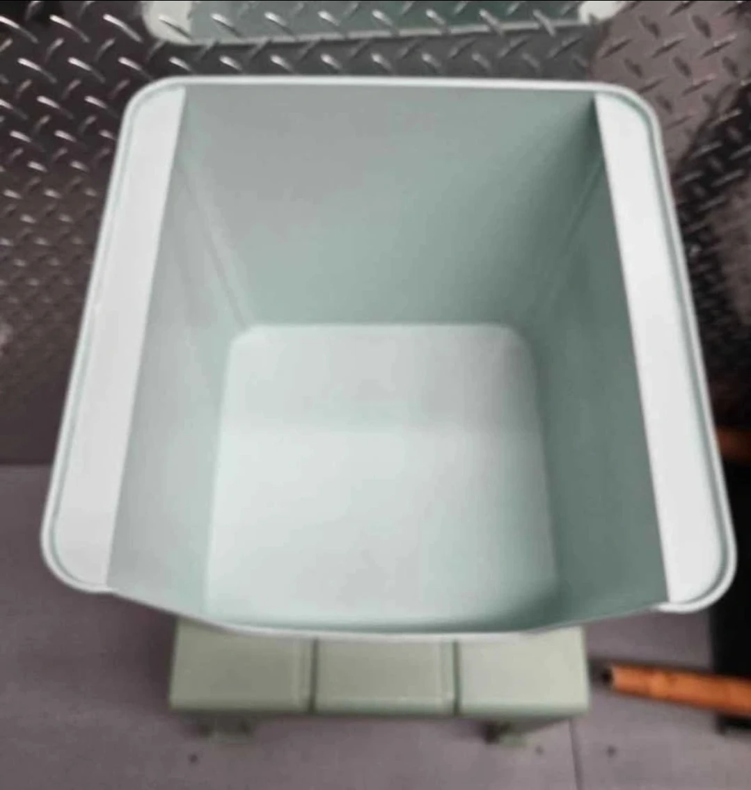 Crate & Barrel Mint Green Metal Stacking Storage Bin - photo 4
