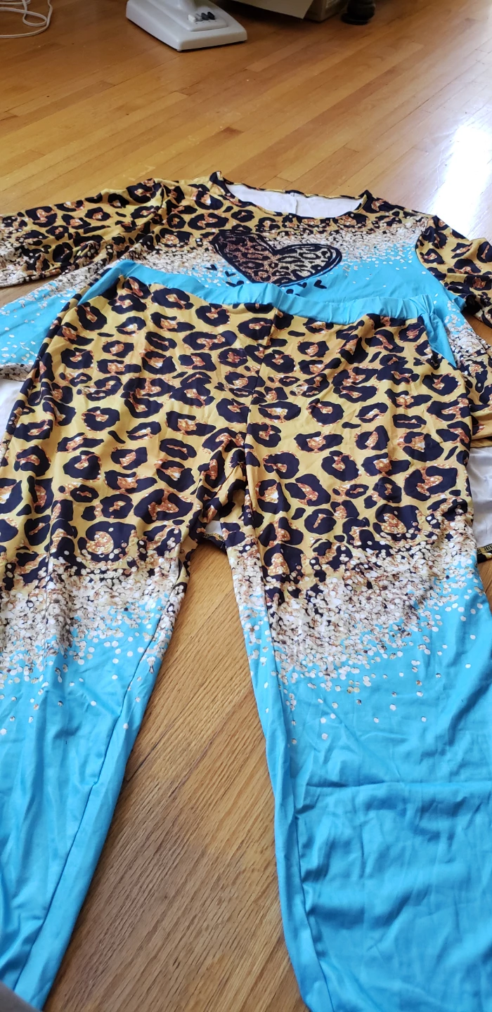 Leopard Print Pyjama Set New Size 4XL