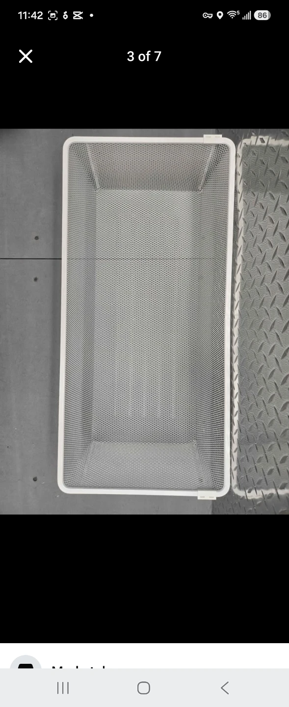 IKEA JONAXEL White Wire Mesh Drawer Replacement Basket - photo 3