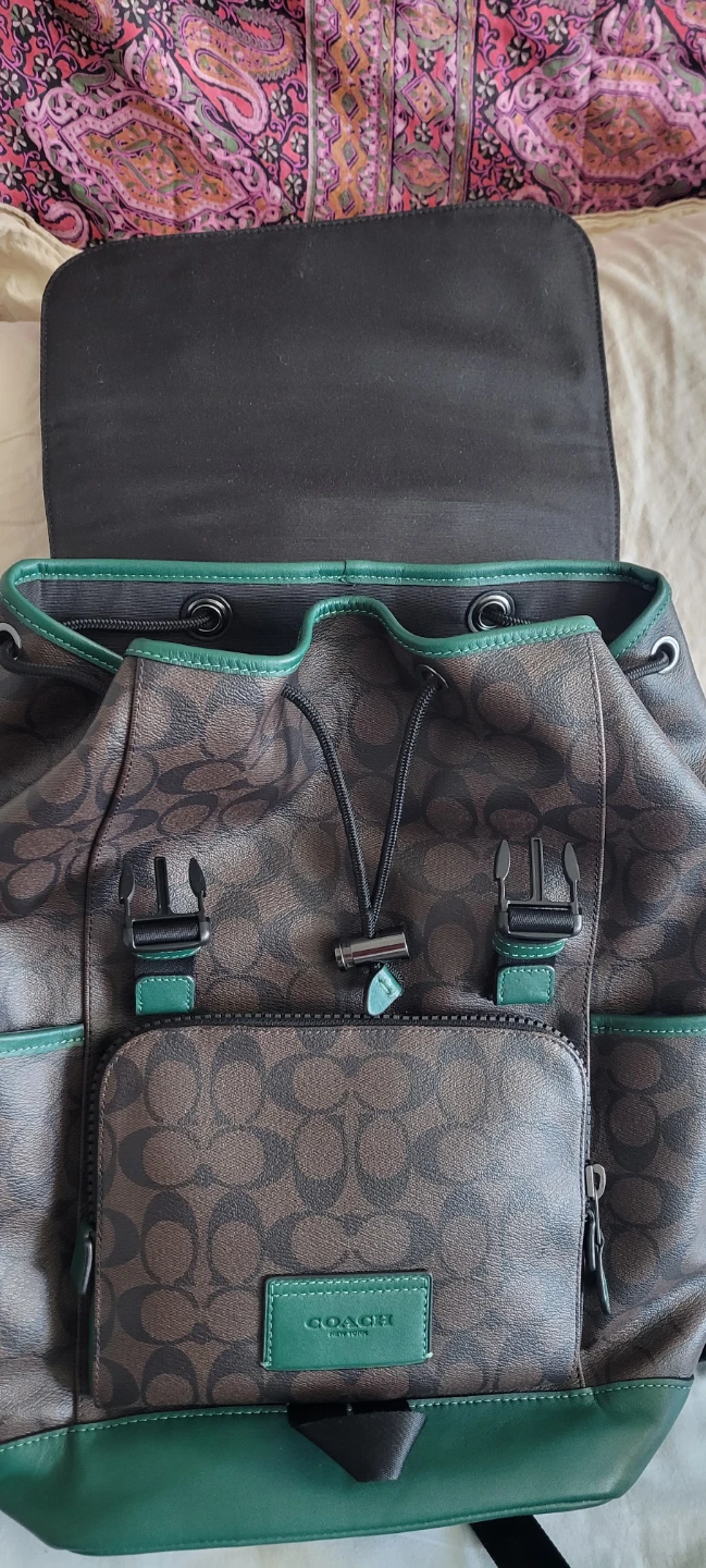 ♤♤ NEW ♤♤ Coach Signature Backpack Green/Brown - photo 4