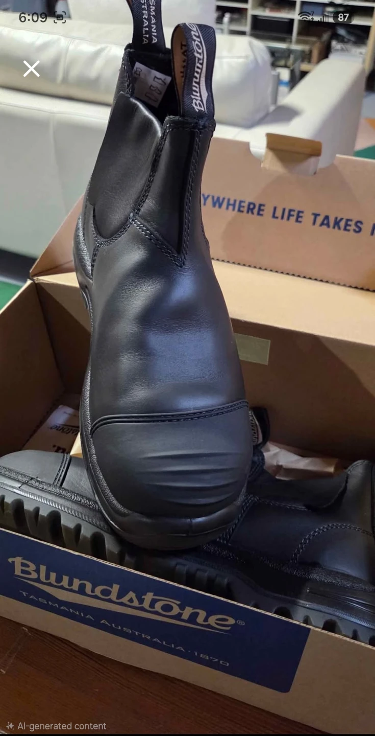Blundstone Black Elastic Sided V Cut Safety Boots - photo 4