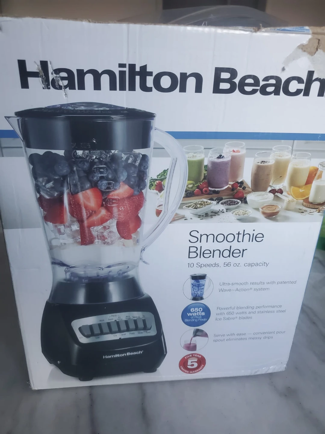 Hamilton Beach Smoothie Blender - 56 oz Capacity