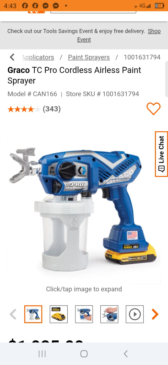 Graco TC Pro Cordless Airless Paint Sprayer - photo 2