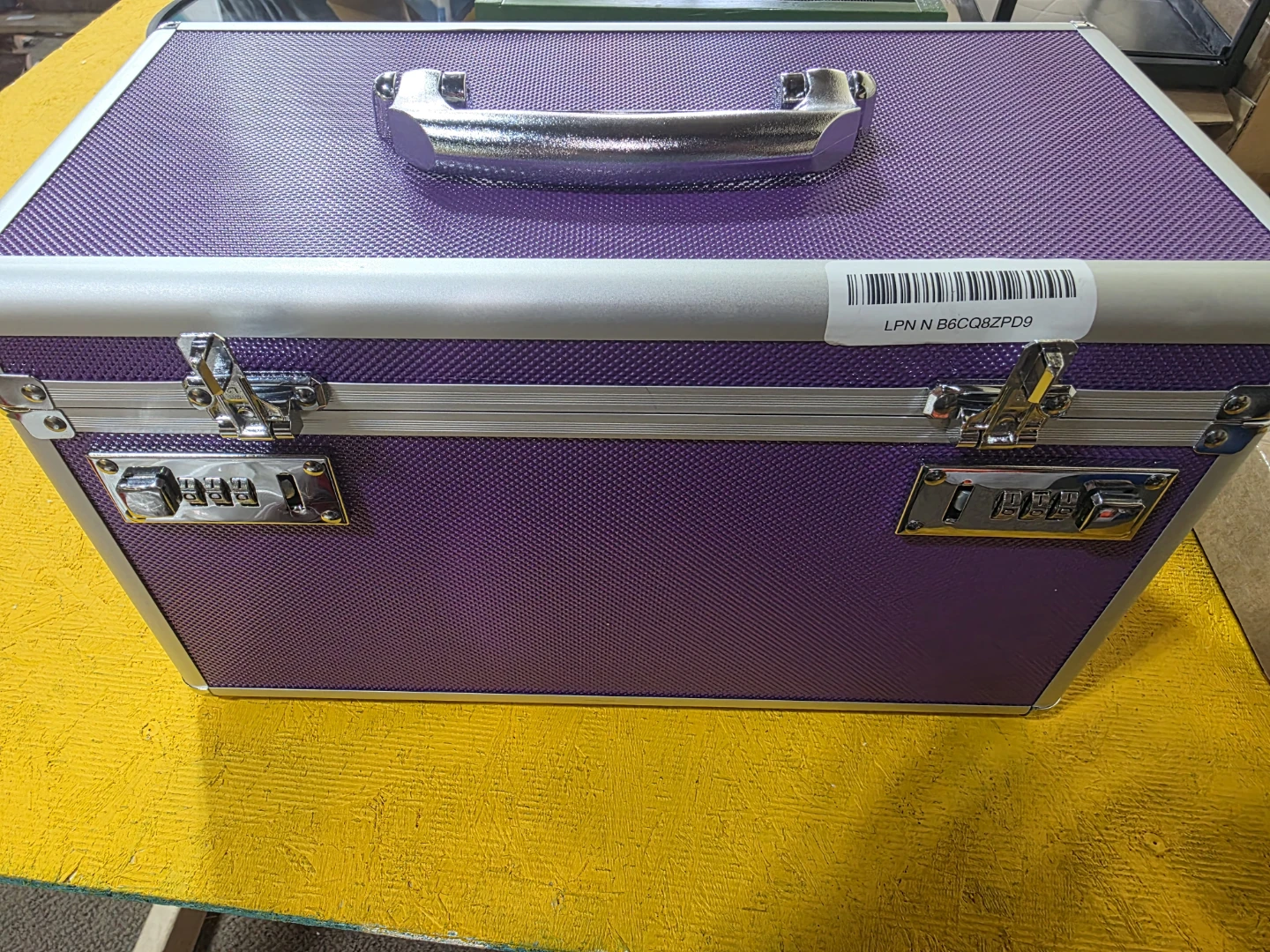 Purple Makeup Train Case with Combination Locks - photo 5