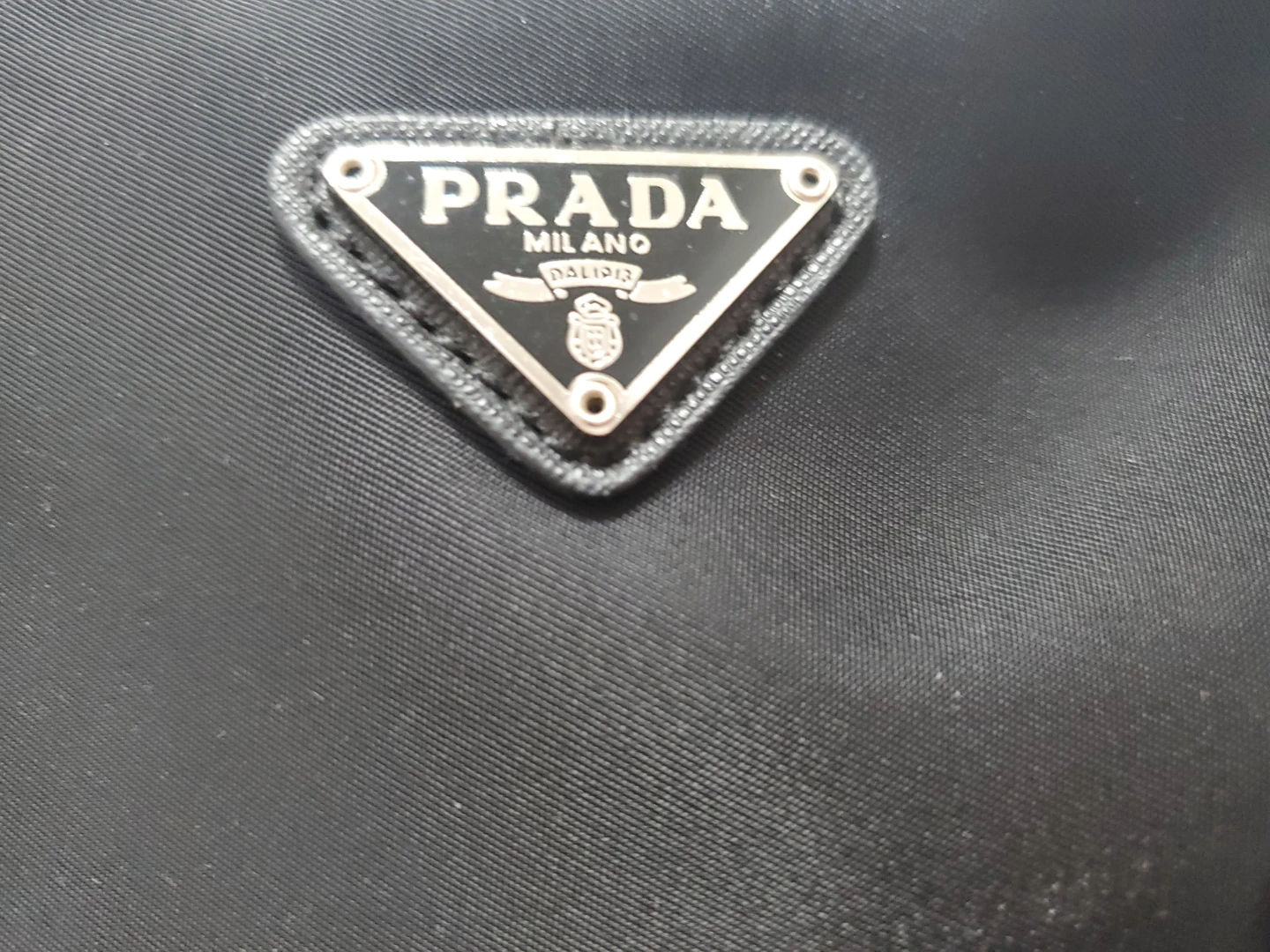 Prada Black Nylon Small Shoulder Bag w/ Chain & Mini Pouch - photo 4