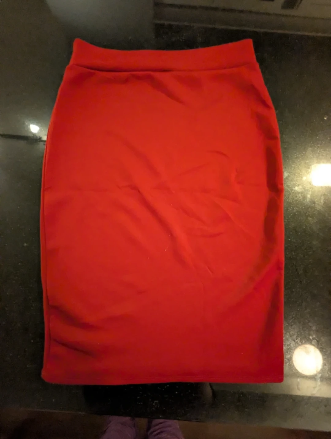 Red Stretch Pencil Skirt - Size Large - photo 3