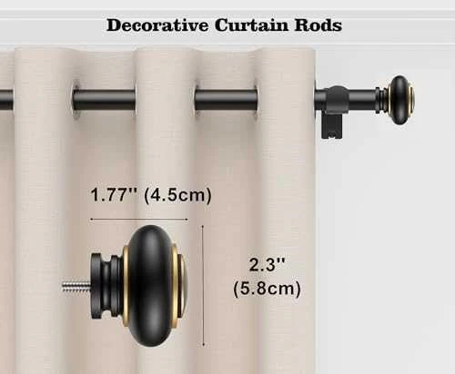 Decorative Curtain Rod with Finial - photo 4