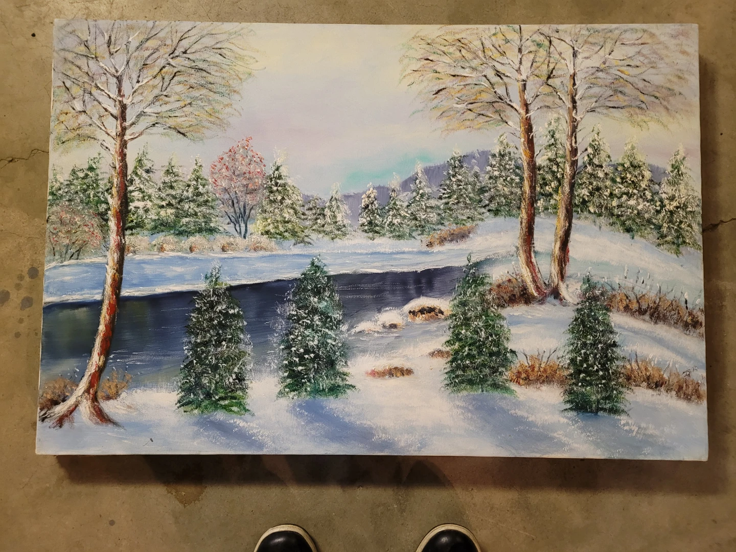 Winter Landscape Painting ⚽️