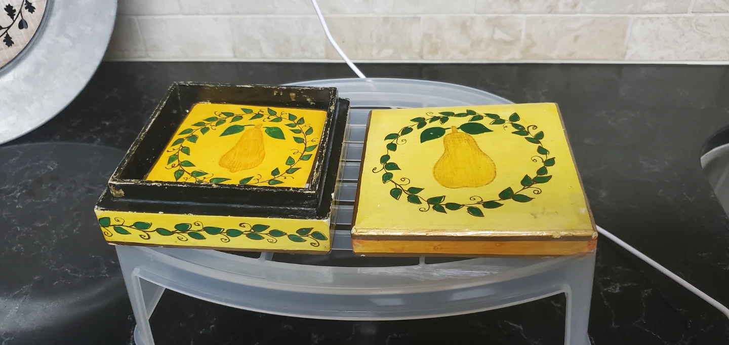 Decorative Coaster Set with Pear Design ⚽️⚽️⚽️
