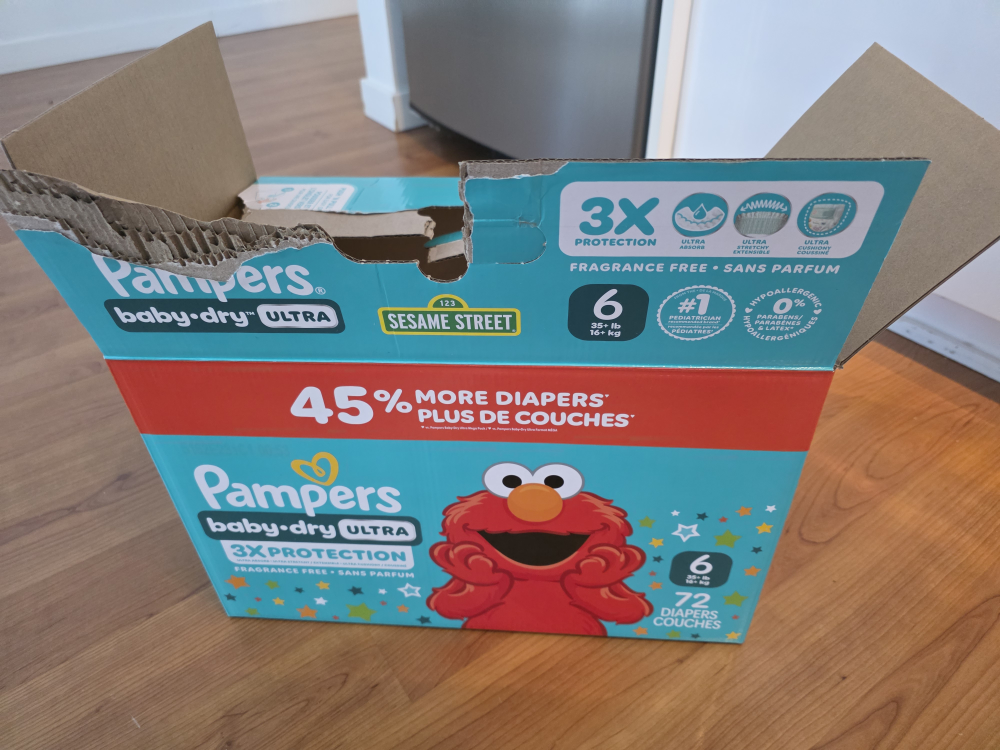 Pampers Baby-Dry Ultra Size 6 Diapers - 72 Count (half left)