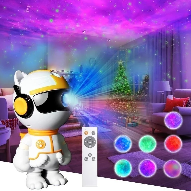 8 Colors Northern Lights Projector Robot Astronaut