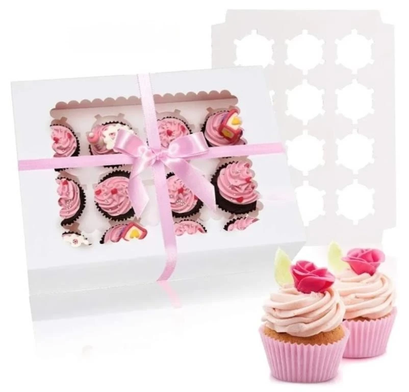 12 Cupcake Window Box with Inserts. 15 per pack