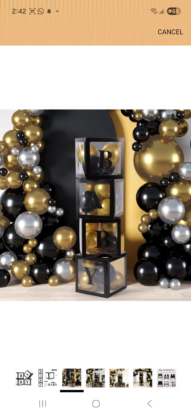 "BABY" Balloon Boxes for Party Decor + lights and balloons - photo 5