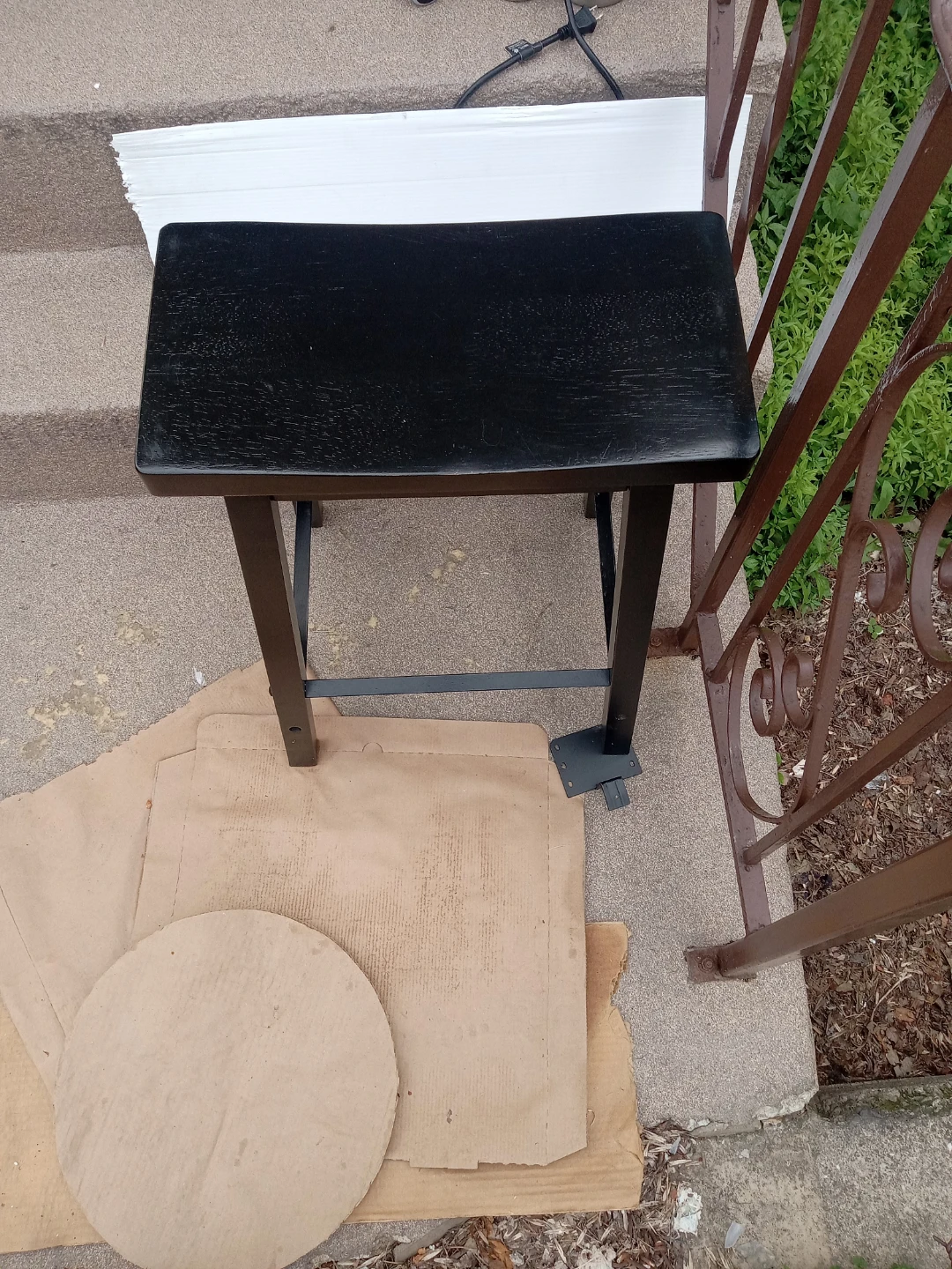 Black Piano Bench