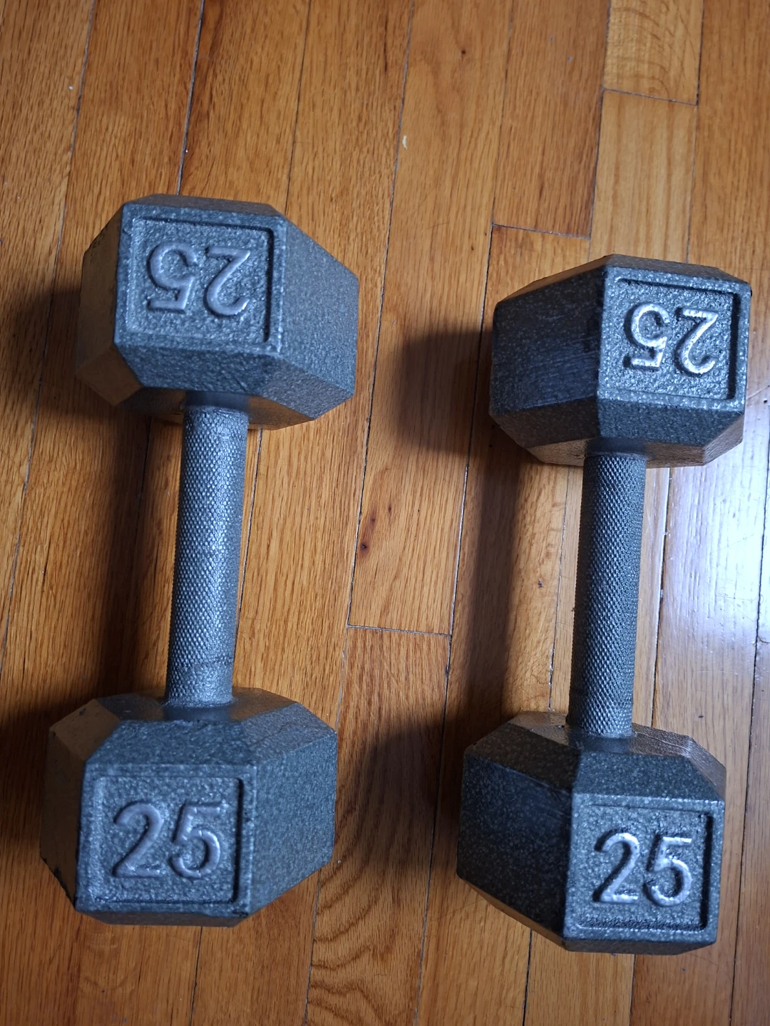 Pair of 25 lb Hex Dumbbells - photo 4