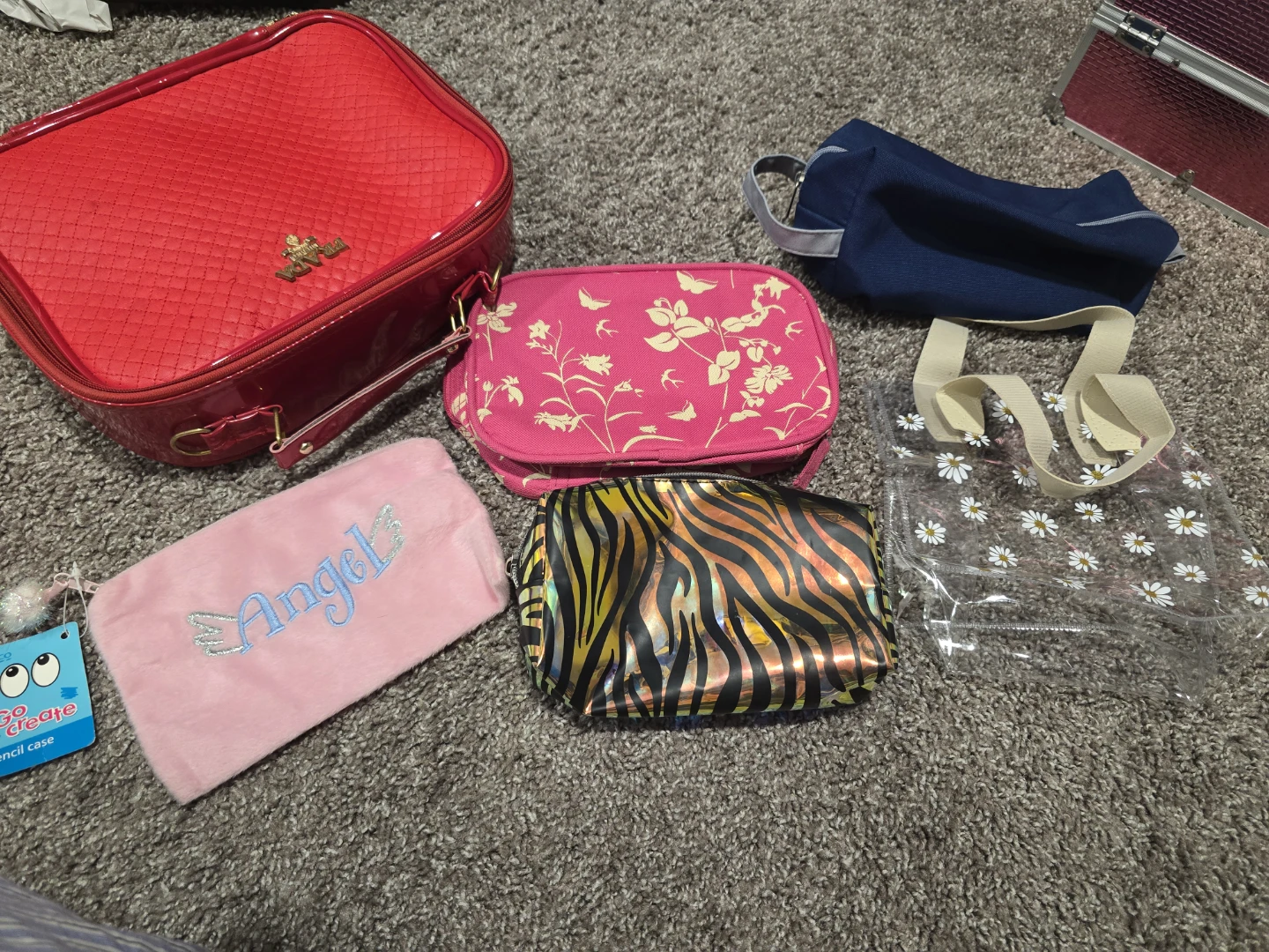 Assorted Cosmetic Bags and Pencil Case