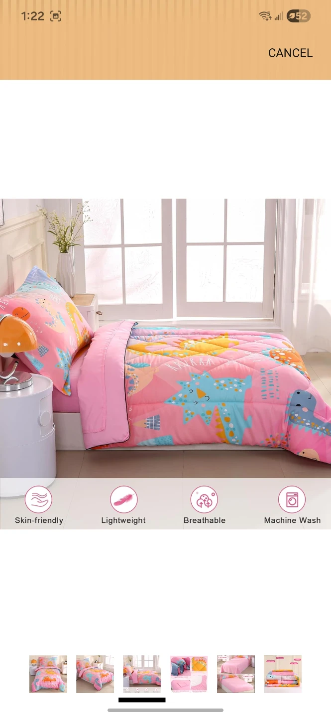 WowelDinosaur Toddler Bedding Set - Pink Unicorn - photo 3