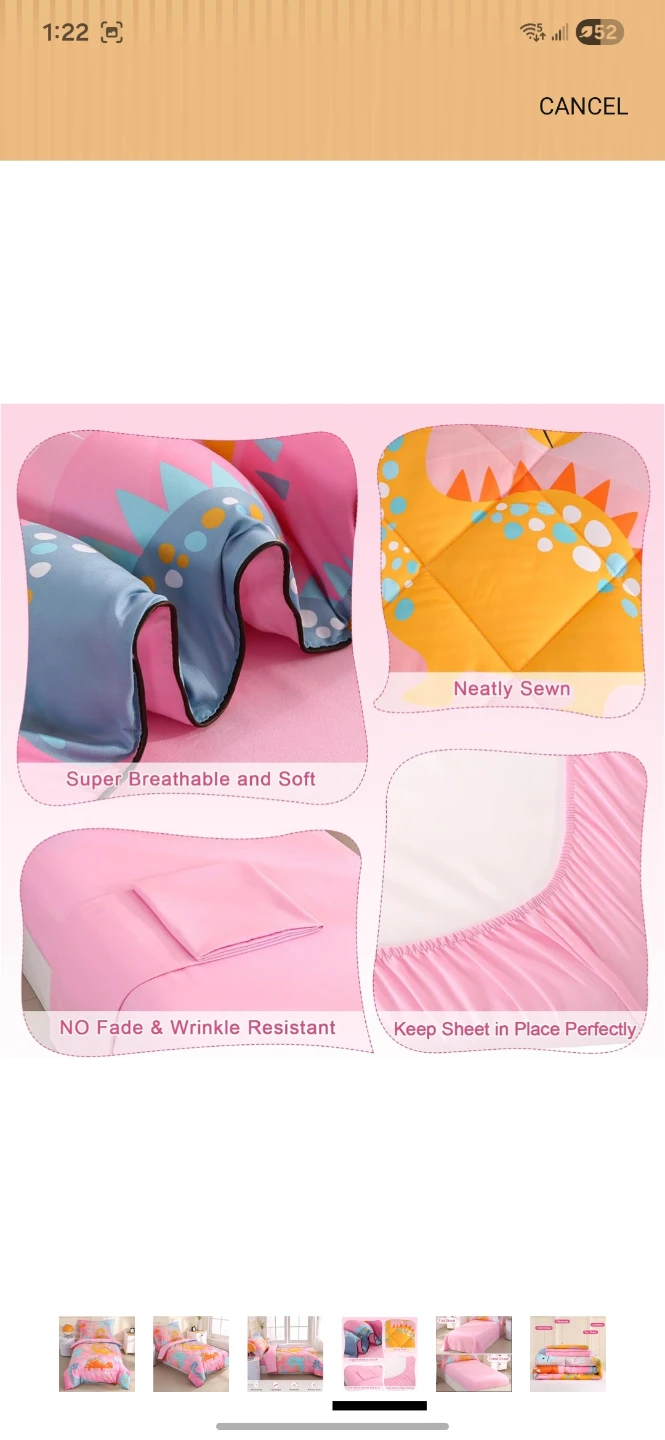WowelDinosaur Toddler Bedding Set - Pink Unicorn - photo 4