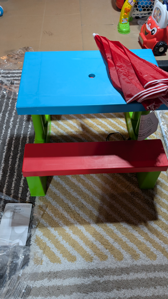 Kids Picnic Table with Umbrella - photo 2