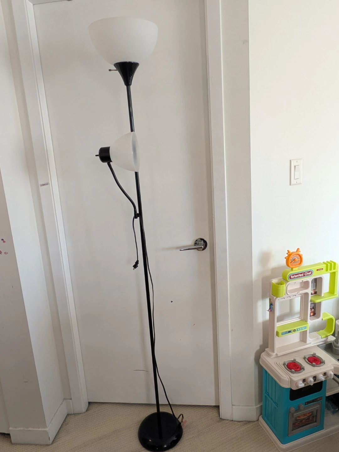 Black Floor Lamp with Two Lights - photo 2