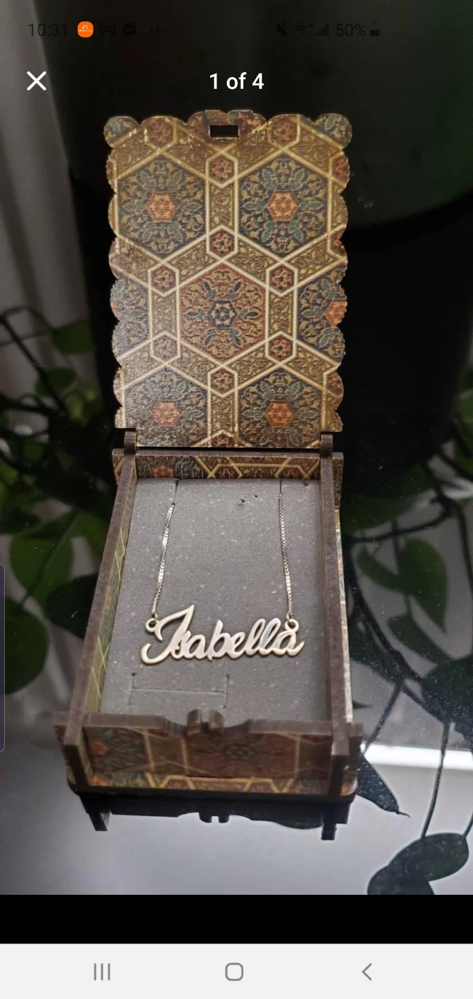 Isabella Name  real silver Necklace with Decorative Box - photo 4