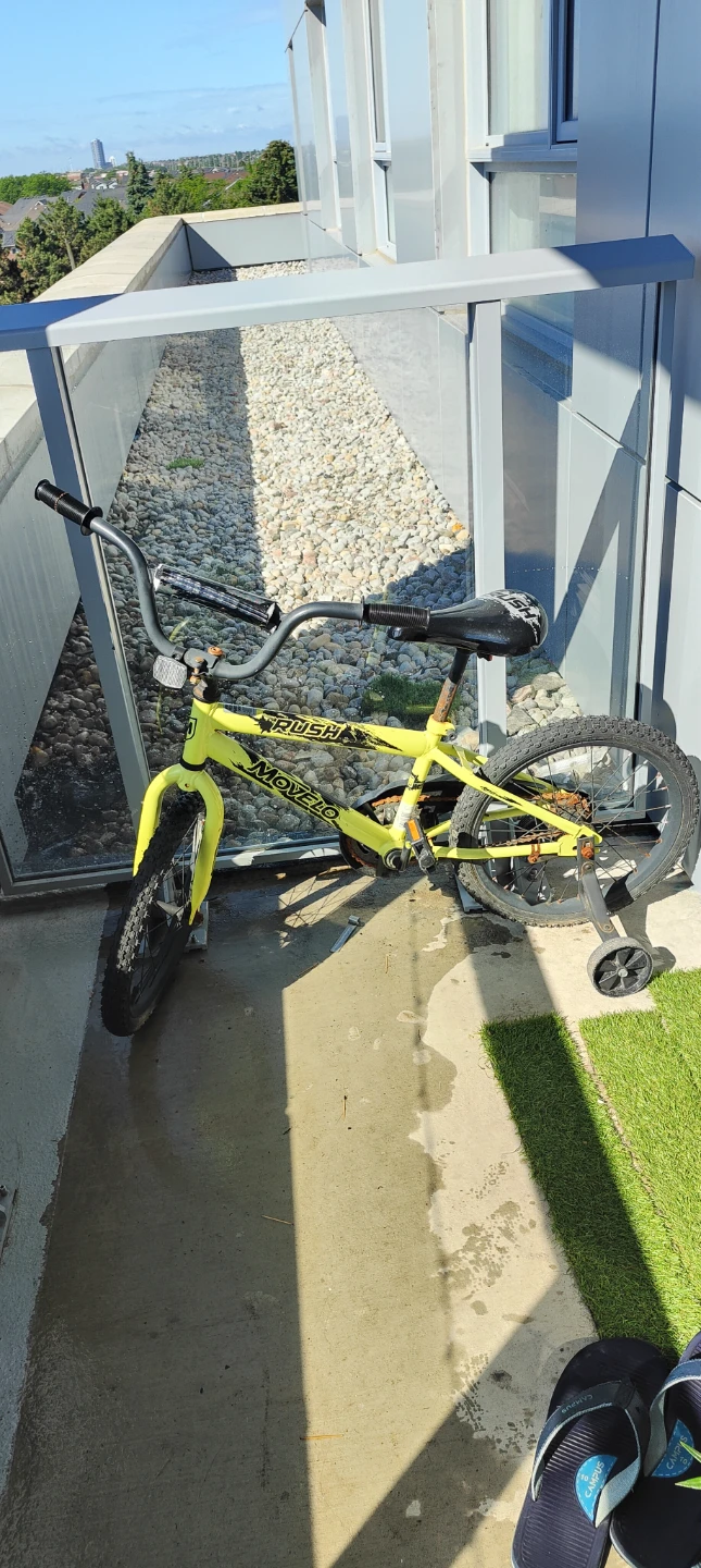 Yellow BMX Bike with Training Wheels - photo 2
