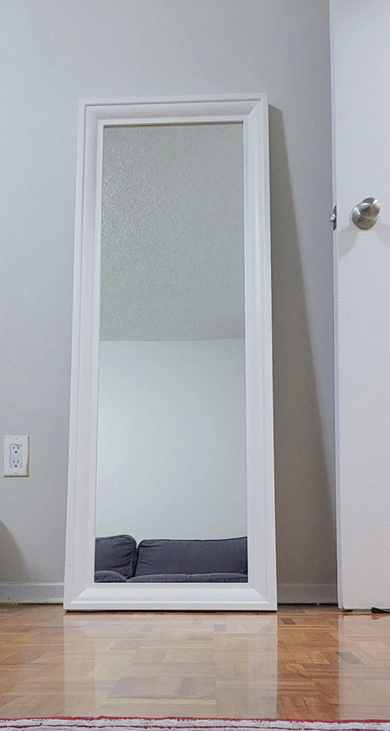 White Frame Full Length Mirror - photo 2