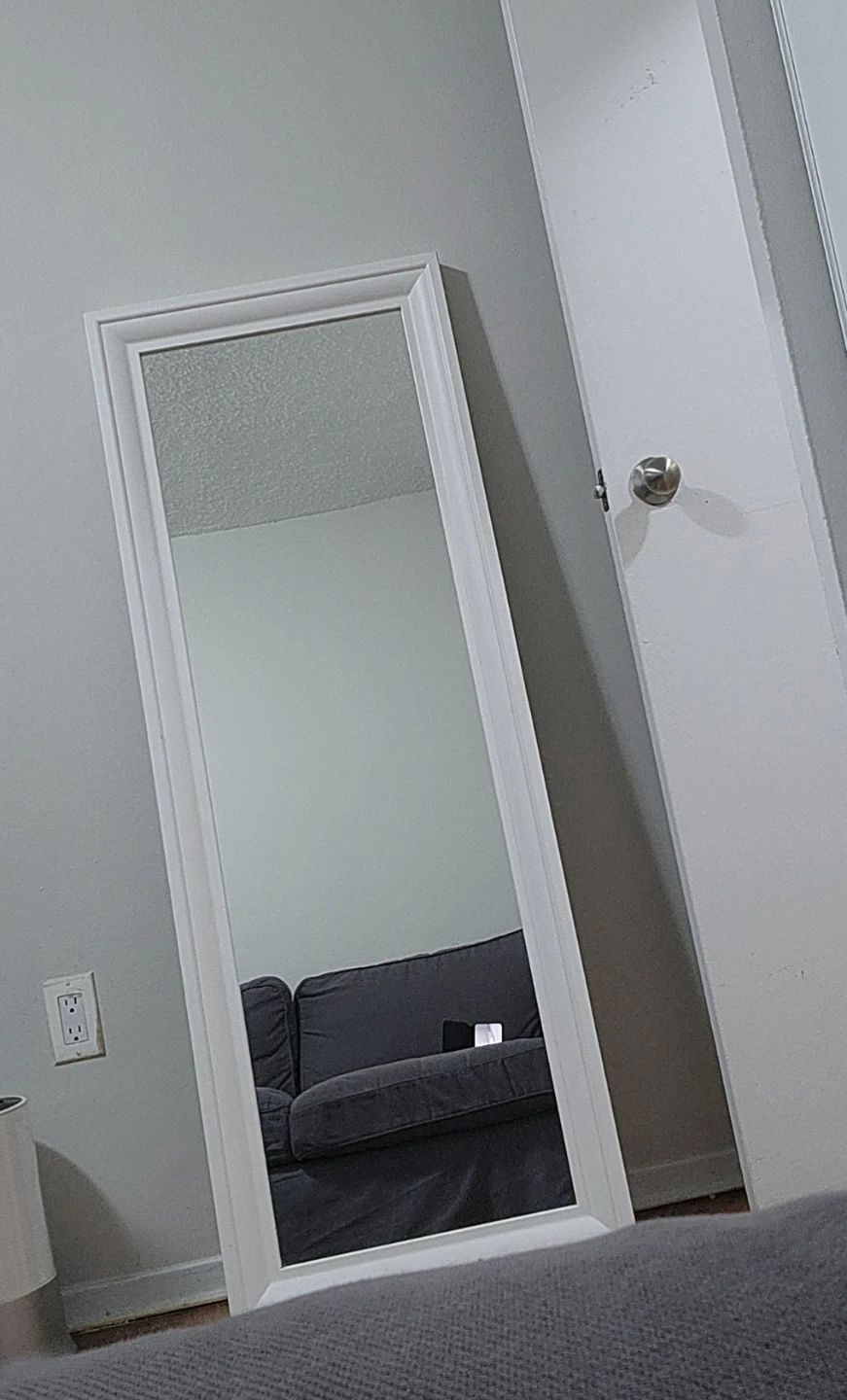 White Frame Full Length Mirror - photo 3