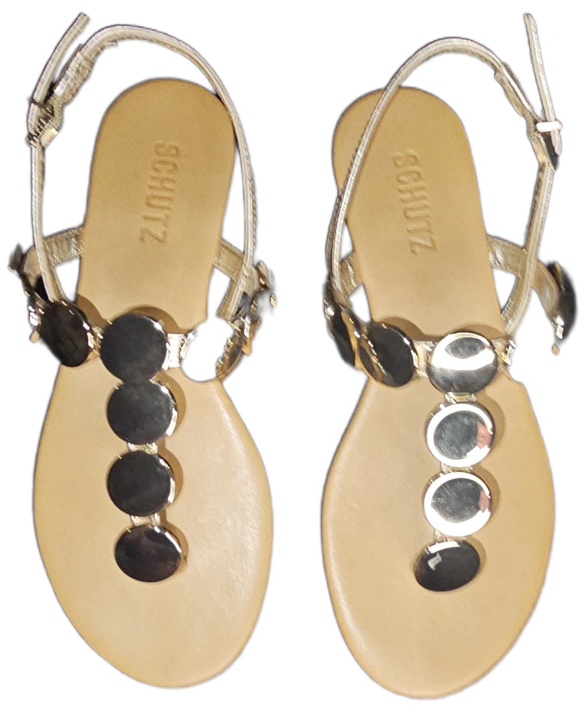 Schutz Women's Gold Flat Sandals⚽️ - photo 2