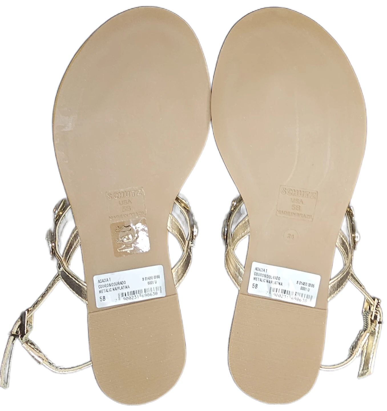 Schutz Women's Gold Flat Sandals⚽️ - photo 3