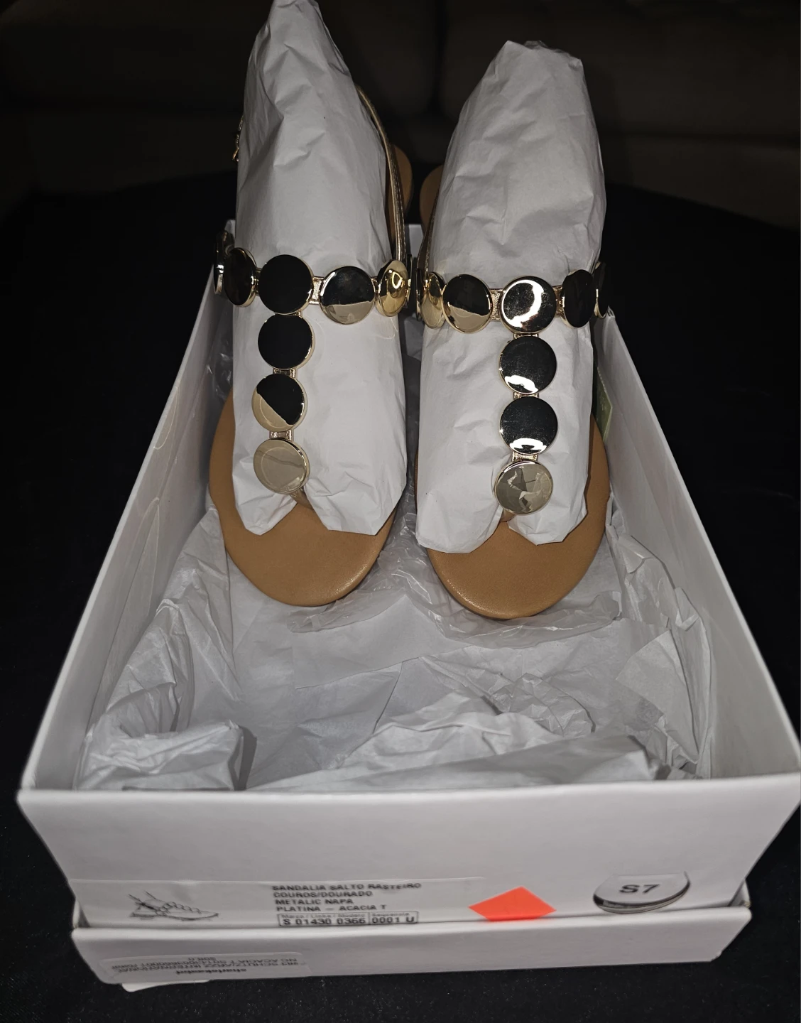 Schutz Women's Gold Flat Sandals⚽️ - photo 4