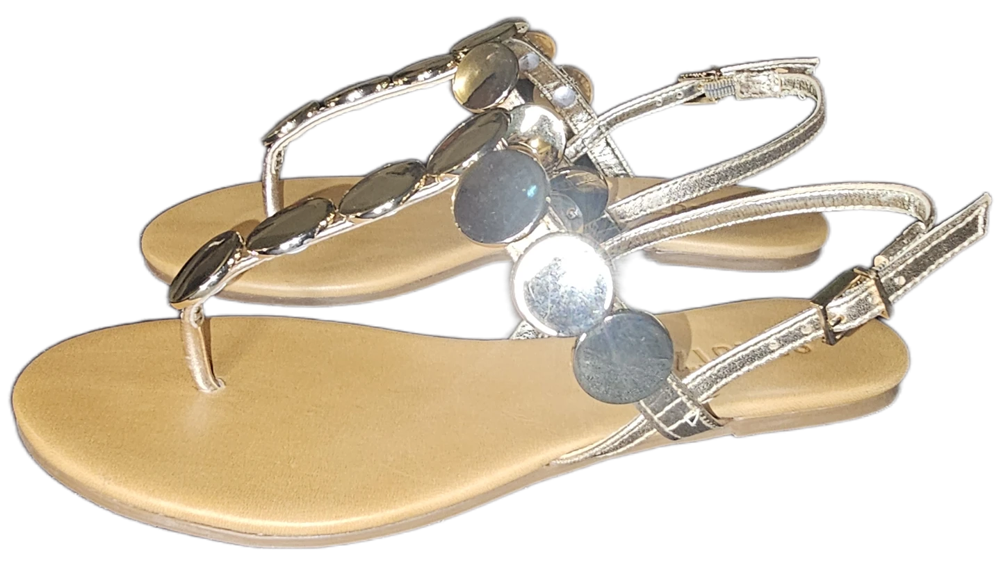 Schutz Women's Gold Flat Sandals⚽️ - photo 5