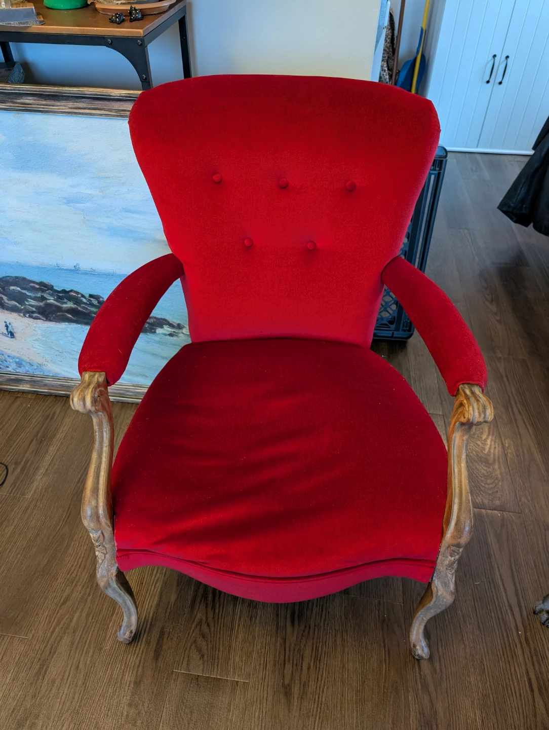 Red Velvet Armchair - photo 2