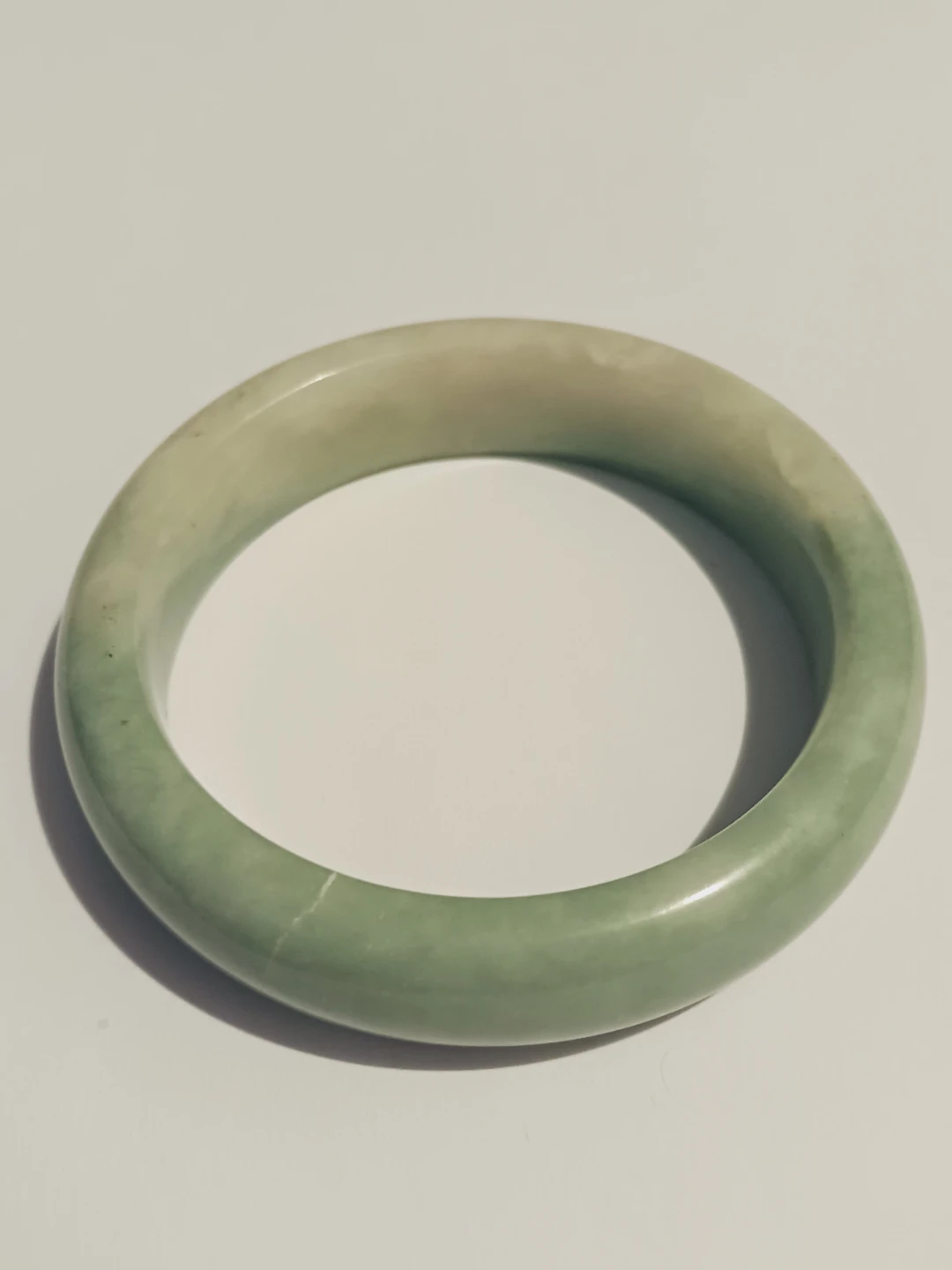 Beautiful Jade Bangle Bracelet small size.  2.75"