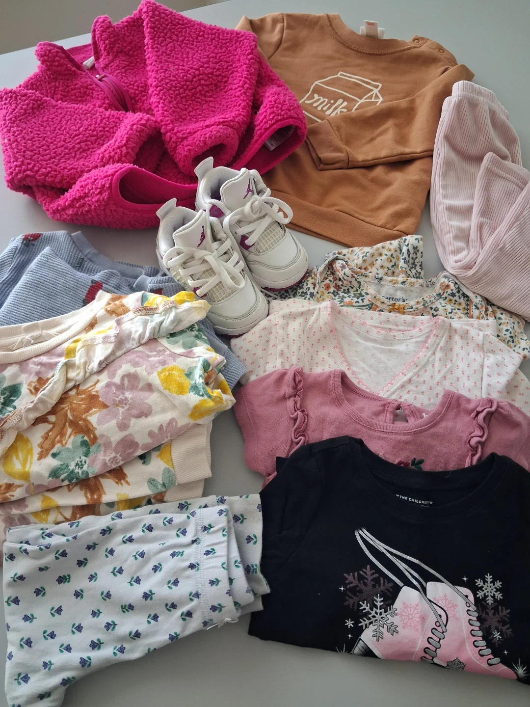 Carter's Baby Girl Clothes Bundle with Sneakers